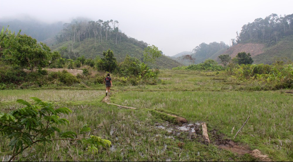 Hiking to our Campsite in Mangevo